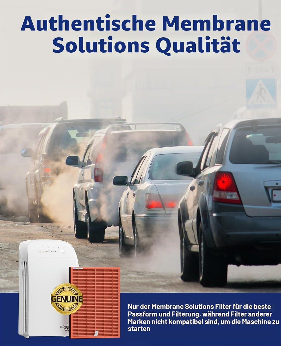 Membrane Solutions MSA3/MSA3S Original-Luftreinigerfilter für giftige Gase, verbesserter 4-in-1-H13-
