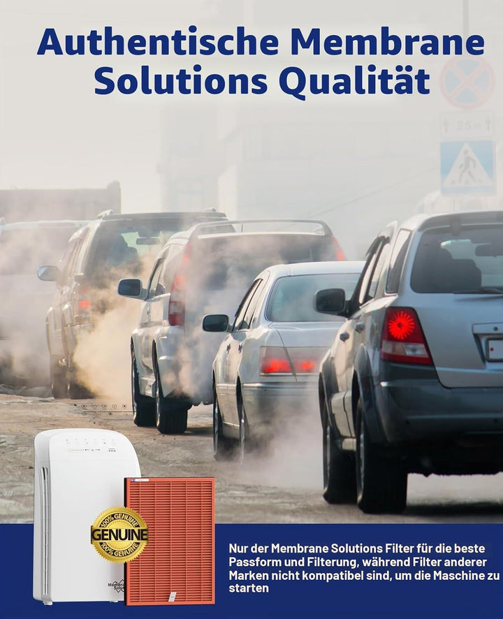 Membrane Solutions MSA3/MSA3S Original-Luftreinigerfilter für giftige Gase, verbesserter 4-in-1-H13-