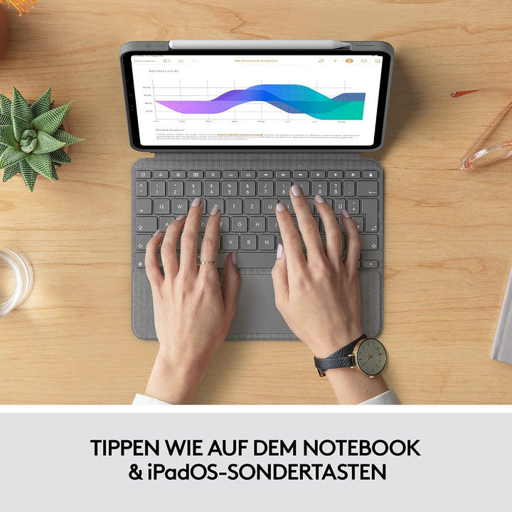 Logitech Combo Touch Tastatur-Case für iPad Pro 11 Zoll (1., 2., 3. und 4. Generation – 2018, 2020,