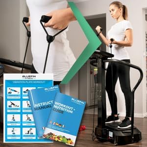 Bluefin Fitness Vibrationsplatte Pro Modell | Verbessertes Design mit Leisen Motoren und Eingebauten