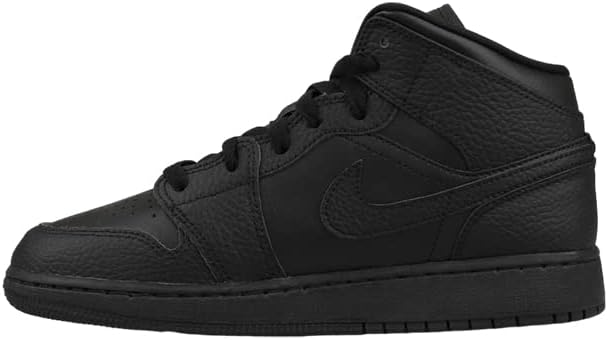 Nike Jungen Air Jordan 1 Mid (Gs) Gymnastikschuh 35.5 EU Schwarz, 35.5 EU Schwarz