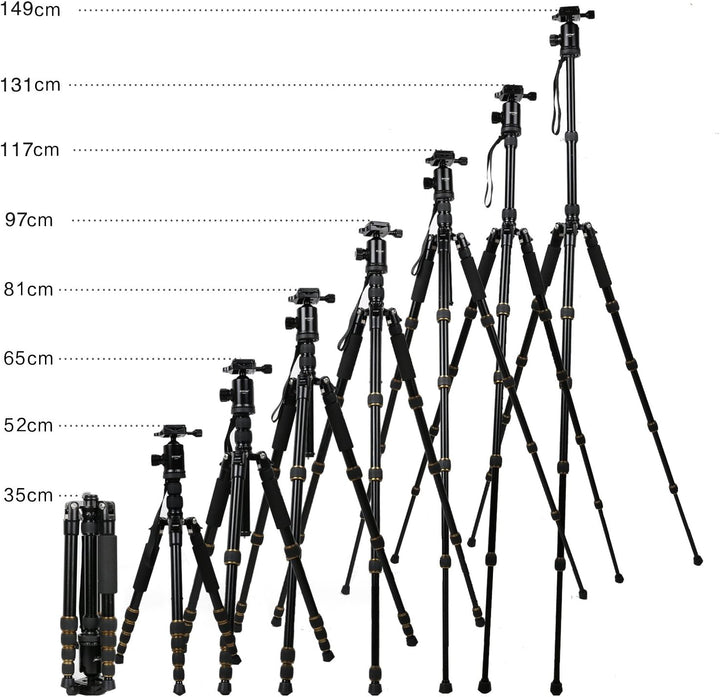 ZOMEI Z699 Magnesium Aluminiumlegierung Reise Kamera Stativ mit Kugelkopf für Canon, Sony, DSLR, Z69