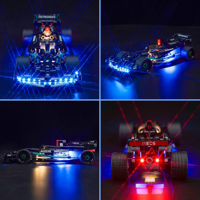 LocoLee Licht Kompatibel mit Lego Mercedes-AMG F1 W14 E Performance, Nur Lichter Set - Kein Modell,