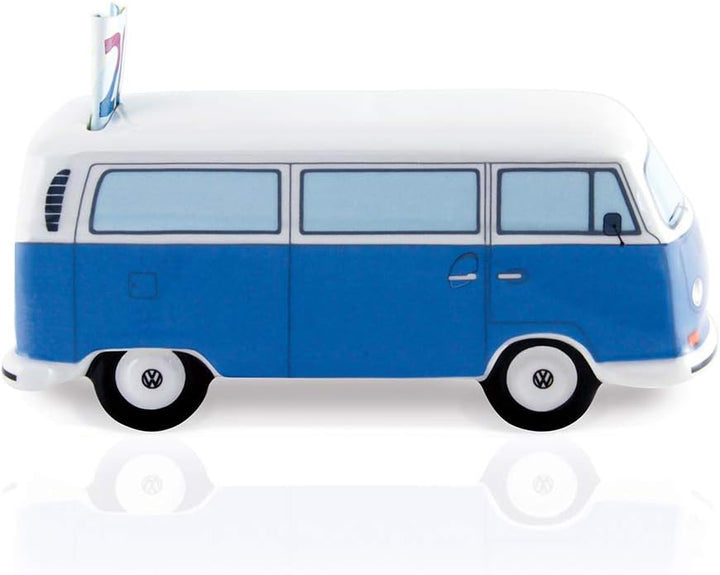 BRISA VW Collection - Volkswagen Spar-Büchse-Schwein-Dose im T2 Bulli Bus Design (Classic Bus/Blau)