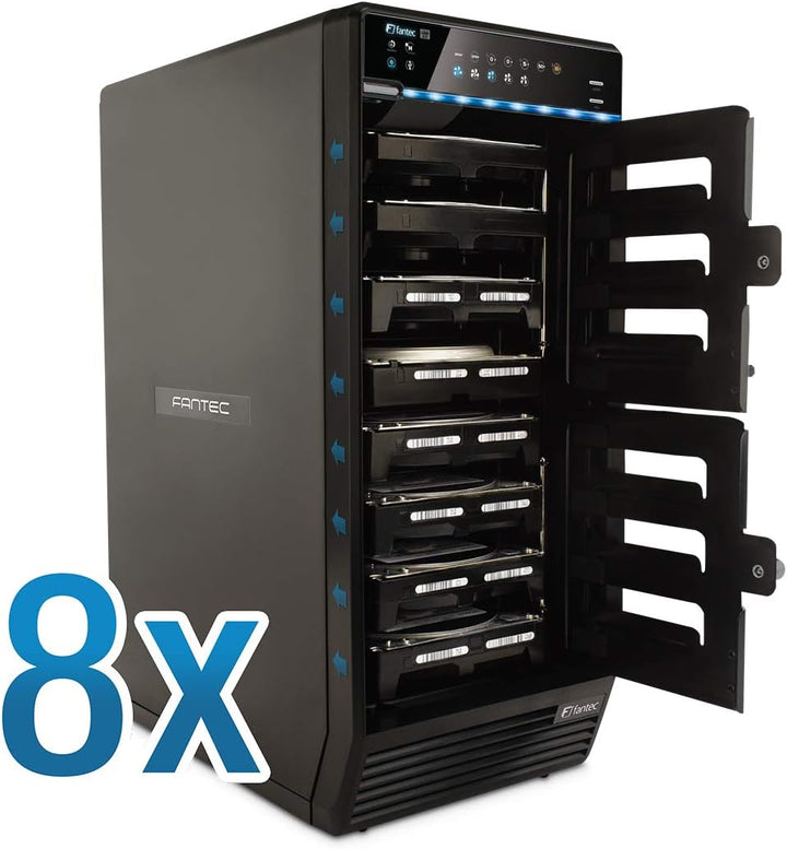 FANTEC Qb-X8US3R Externes 8-fach Raid Festplattengehäuse (für 8x 8, 89 cm (3, 5 Zoll) SATA Festplatt