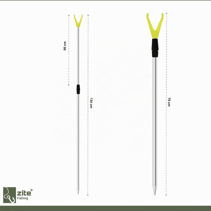 Zite Fishing Teleskop Rutenhalter Angel 75-135cm – Angelzubehör Rutenauflage Forellen &amp; Karpfen Fisc