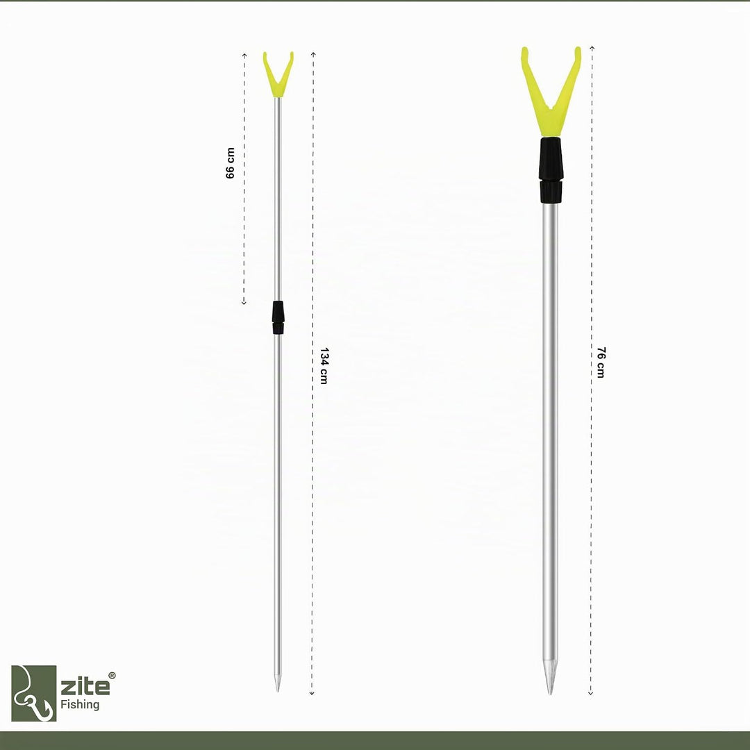 Zite Fishing Teleskop Rutenhalter Angel 75-135cm – Angelzubehör Rutenauflage Forellen &amp; Karpfen Fisc