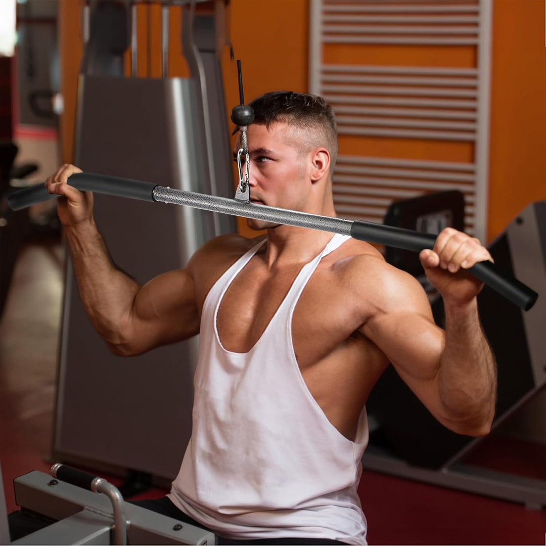 Mezchi LAT Pull Down Aufsätze, 99 cm Latzugstange mit rutschfestem Griff, Lat-Stange Kabelmaschinena