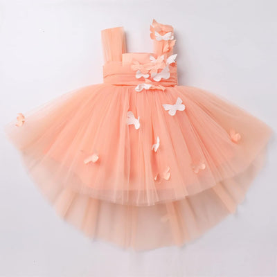 FYMNSI Baby Mädchen Prinzessin Kleid Blumenmädchenkleid Taufkleid Kleinkinder Schmetterling Festlich