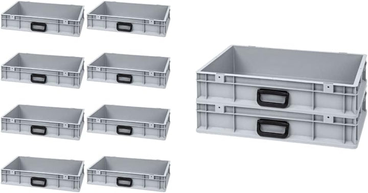 PROREGAL Eurobox NextGen Portable Uno | HxBxT 12x40x60cm | 23 Liter | Eurobehälter, Transportbox, Tr