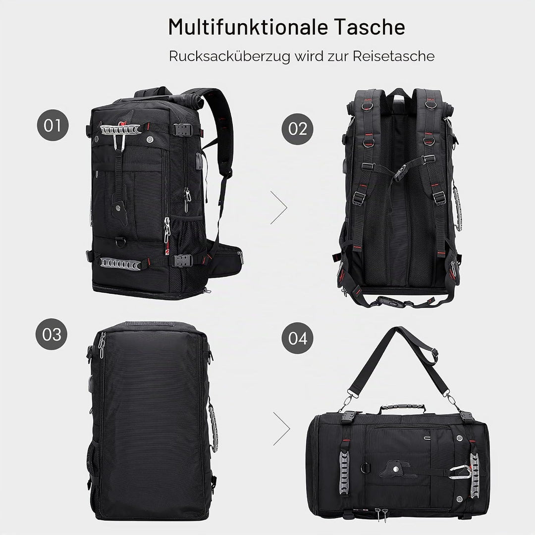 WITZMAN Reiserucksack Herren Gross 40L Reisetasche Rucksack Mit Schuhfach HandgepäCk Flugzeug Fit 17