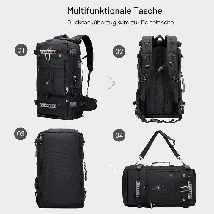 WITZMAN Reiserucksack Herren Gross 40L Reisetasche Rucksack Mit Schuhfach HandgepäCk Flugzeug Fit 17