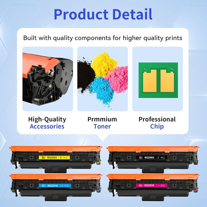myCatridge 220X 220A Toner (Mit Chip) Kompatibel für HP 220X Toner 220A Ersatz für HP Color Laserjet