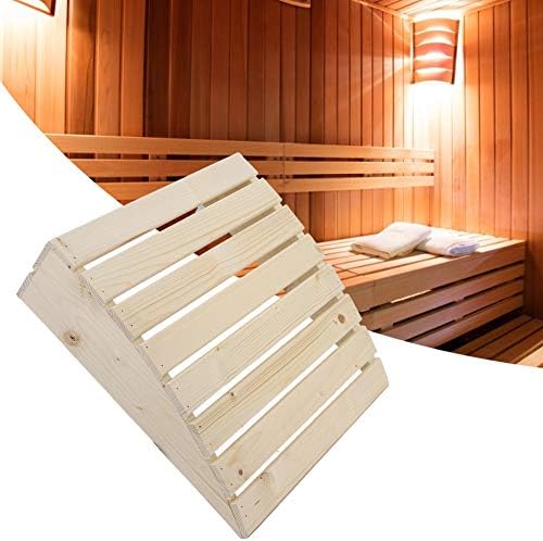 Greensen Sauna Kopfstütze, Sauna-Kopfstütze aus Holz Entlastet Nacken- und Schultermuskulatur Therap