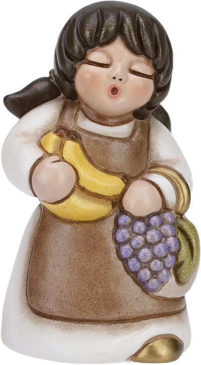 THUN® - Frau mit Früchten - Weisse Version - Klassische Krippenfiguren - Keramik - I Classics unico
