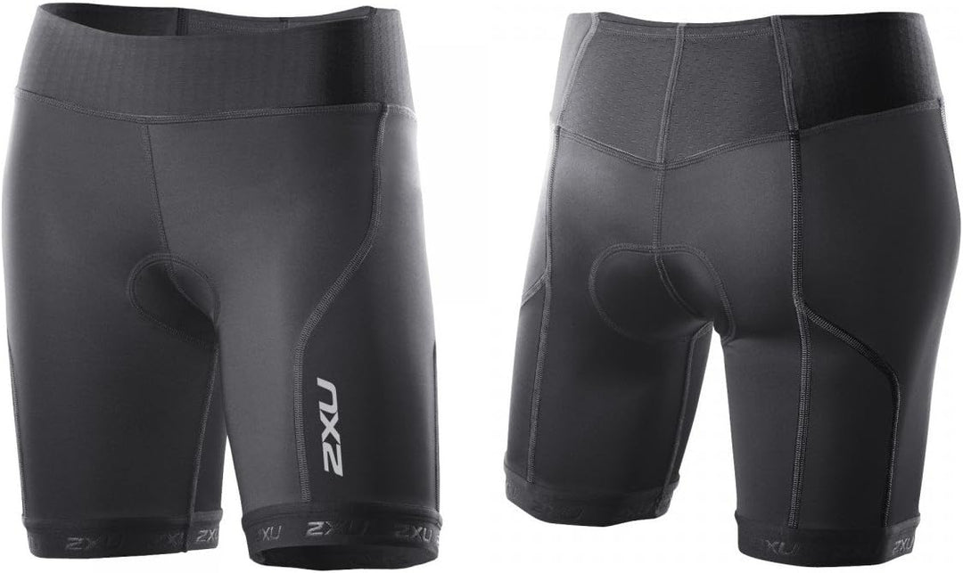 2XU Damen Triathlon Hose Perform Tri Shorts XS Charcoal/Astro Green, XS Charcoal/Astro Green