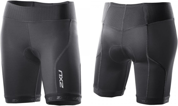 2XU Damen Triathlon Hose Perform Tri Shorts XS Charcoal/Astro Green, XS Charcoal/Astro Green