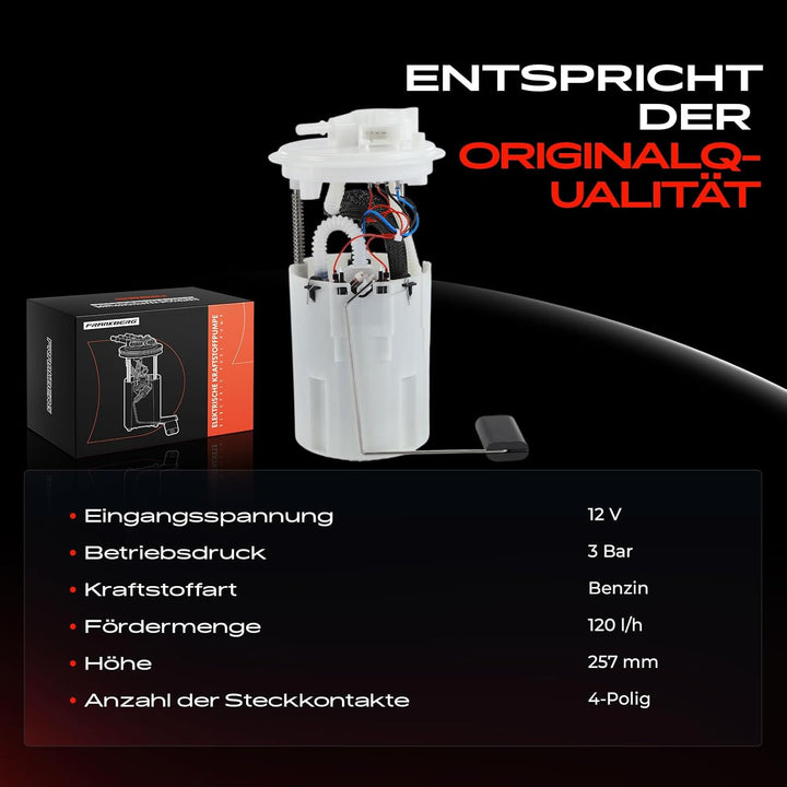 Kraftstoffpumpe Benzinpumpe für Punto 176 188_ 176C 188AX Ypsilon 843 1.2L 1.4L 1.8L 1997-2012 46523