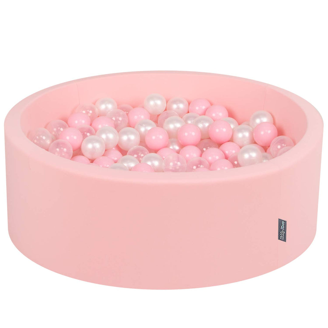 KiddyMoon Bällebad 90X30cm/200 Bälle ∅ 7Cm Bällepool Mit Bunten Bällen Für Mädchen Babys Kinder Rund