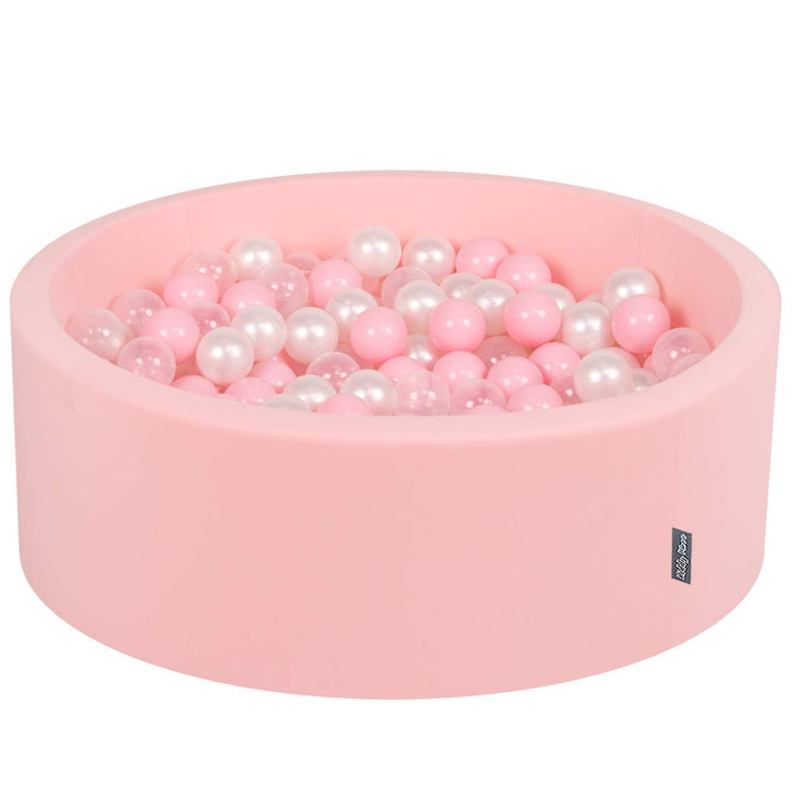 KiddyMoon Bällebad 90X30cm/200 Bälle ∅ 7Cm Bällepool Mit Bunten Bällen Für Mädchen Babys Kinder Rund