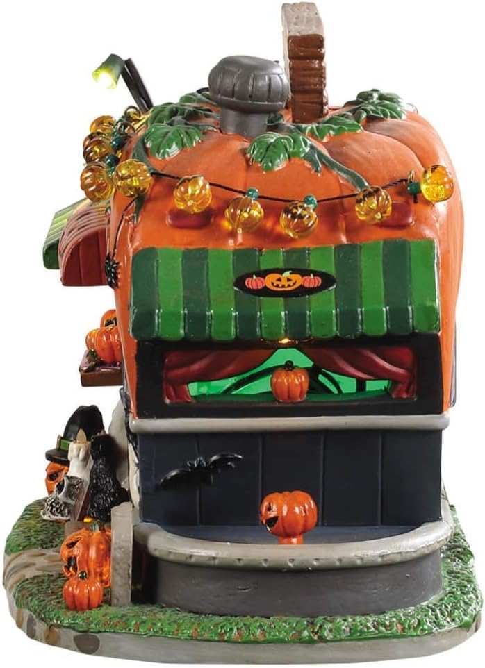 Lemax 95444 - Pick Me Pumpkin Wagon - Kürbis Lastwagen - Spooky Town - Beleuchtet & Batteriebetriebe