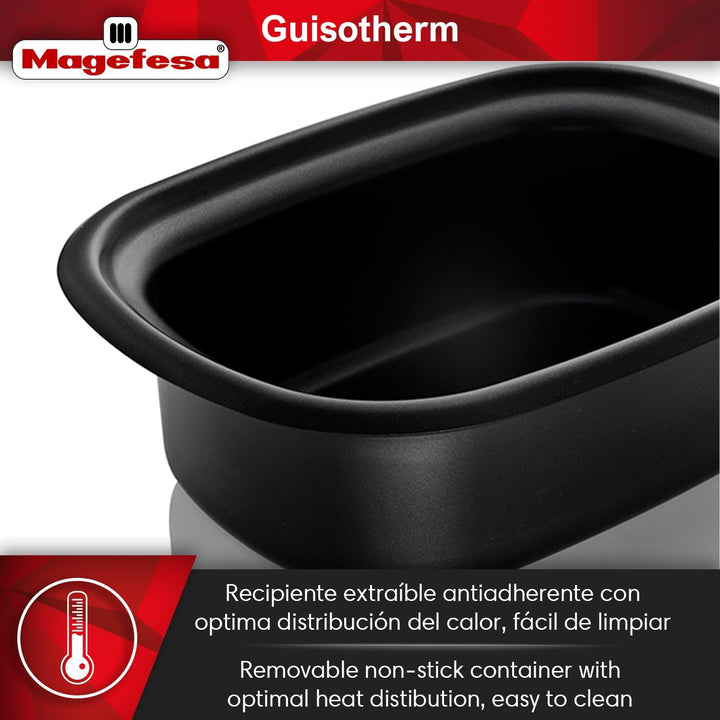 MAGEFESA 02MC6601000 02MC6601000-Elektrischer Schongarer Modell GUISOTHERM aus Edelstahl MGF6601 Mul