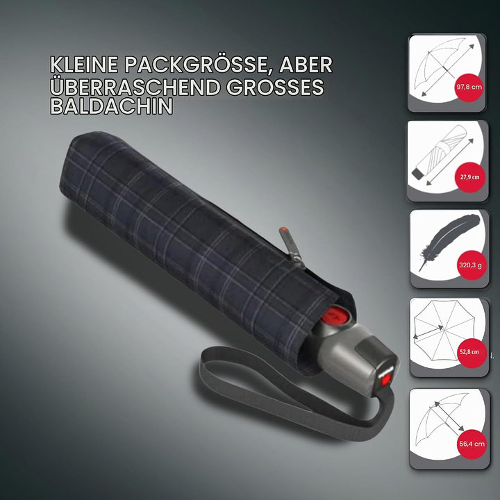 Knirps Taschenschirm T.200 Duomatic Men`s Prints - Check Medium Men&