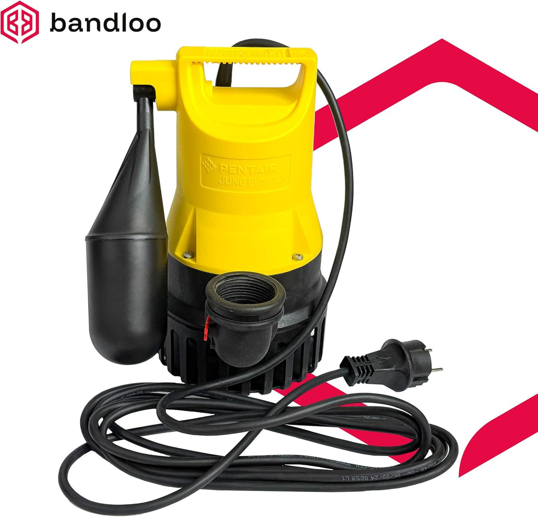 Jung Pumpen JP09387 U5KS Set – Jung U 5 KS Schmutzwasserpumpe mit 20 m Schlauch, Geka 1 1/4" Kupplun