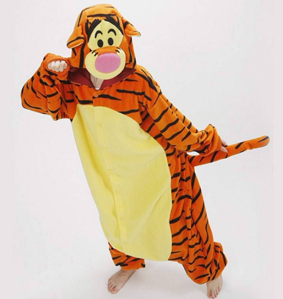 Heisses Unisex-Kostüm für Karneval und Halloween, Cosplay Zoo, Einheitsgrösse orange Tiger Large L T