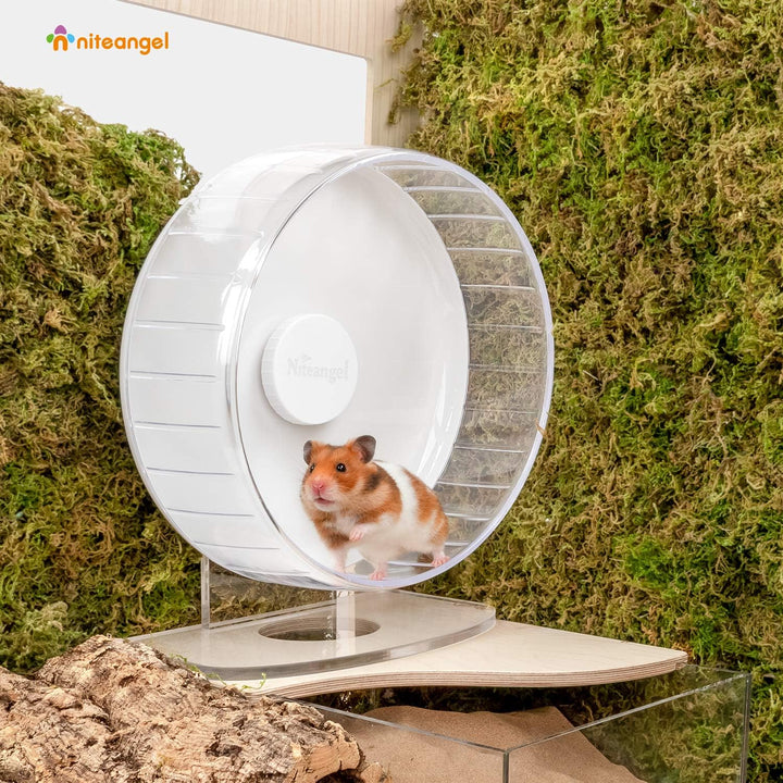Niteangel Super-leise Hamsterräder - Leise Spinner-Hamsterräder mit verstellbarem Ständer für Zwergh