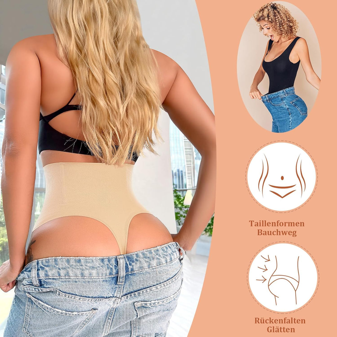 YARRCO Damen Bauchweg Unterhose Slips String Tanga Shapewear Miederhose Body Shaper Miederslips Figu