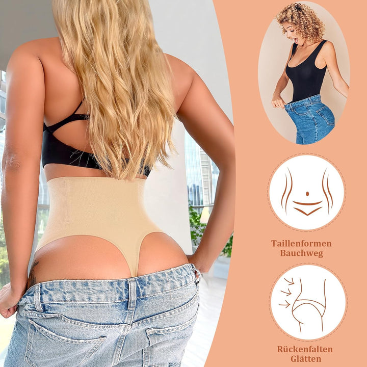 YARRCO Damen Bauchweg Unterhose Slips String Tanga Shapewear Miederhose Body Shaper Miederslips Figu
