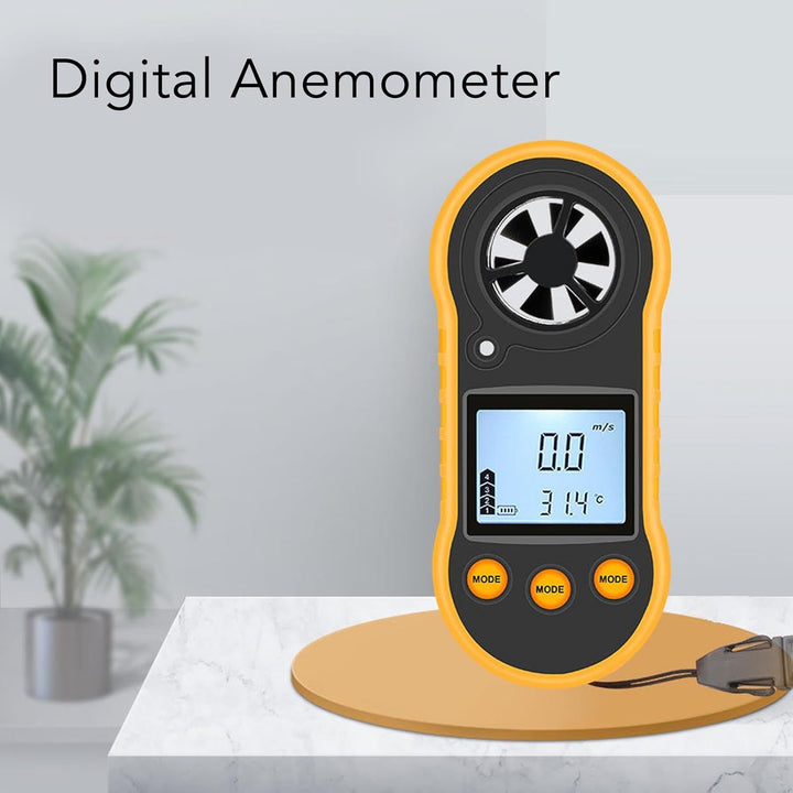 Windgeschwindigkeitsmesser, 1000 Taschen-Windmesser, Digitaler Anemometer, Hand-LCD-Hintergrundbeleu