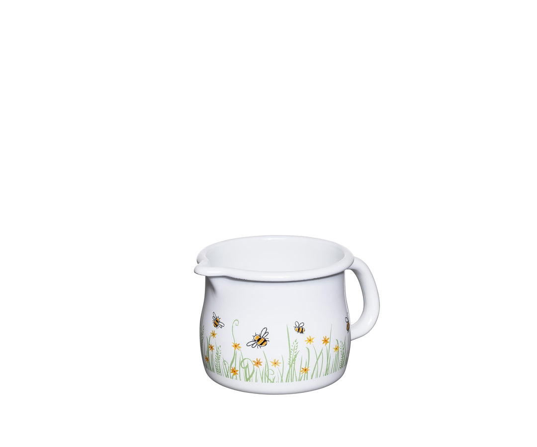 Riess, 0093-137, Schnabeltopf Ø 10cm, BIENE, Emaille, Vol. (rec.): 0,8 Liter, Made in Österreich, LB