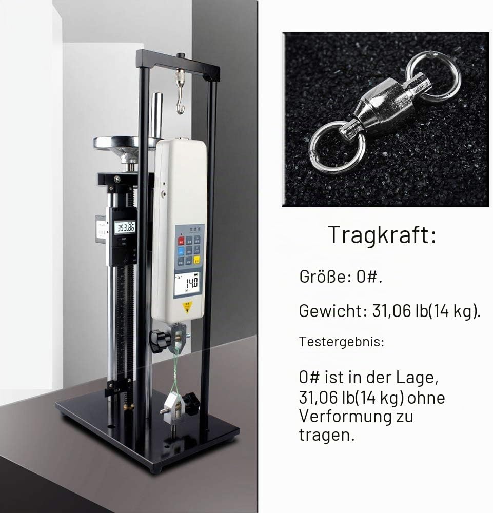 Ball Bearing Wirbel Geschweisst Ringe, Wallerwirbel Meereswirbel Salzwasserfest Spaltring Angelausrü