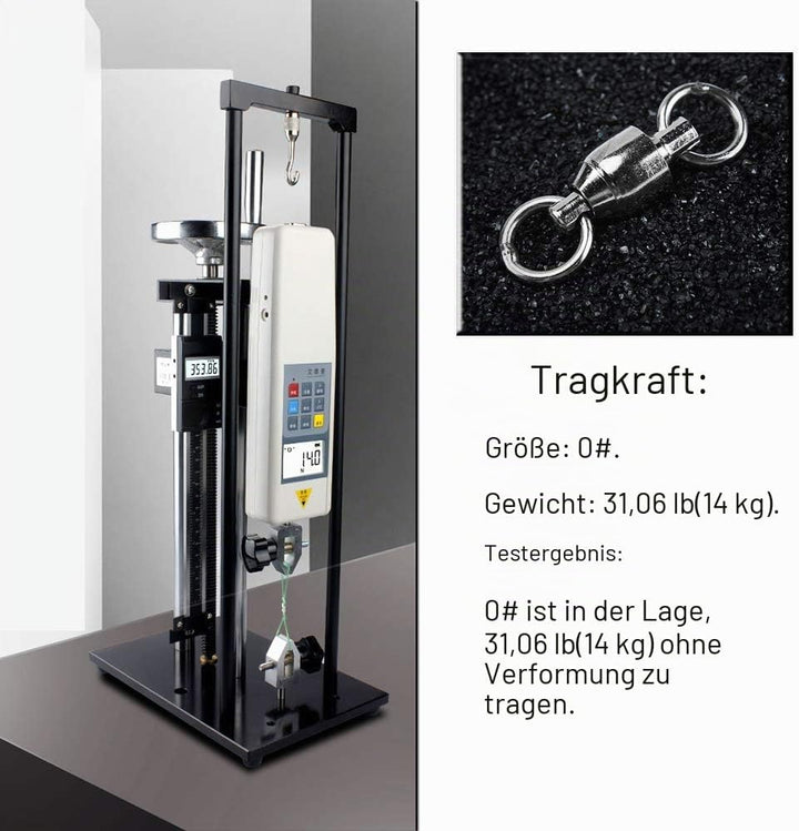 Ball Bearing Wirbel Geschweisst Ringe, Wallerwirbel Meereswirbel Salzwasserfest Spaltring Angelausrü