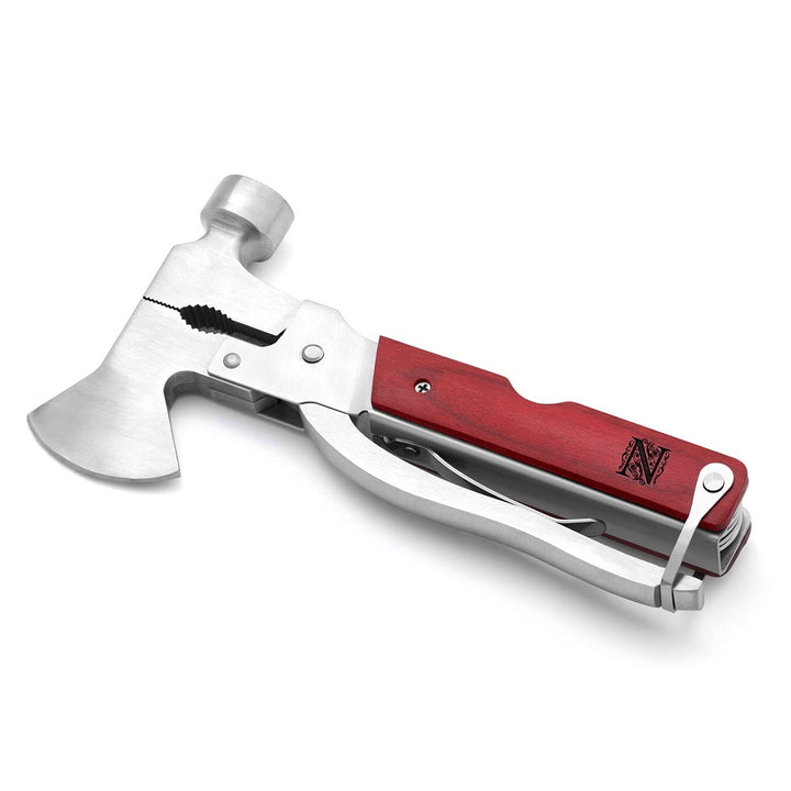 Maverton Multifunktionstool mit Gravur - kompaktes Multi-Tool - personalisiert - aus Edelstahl + Hol
