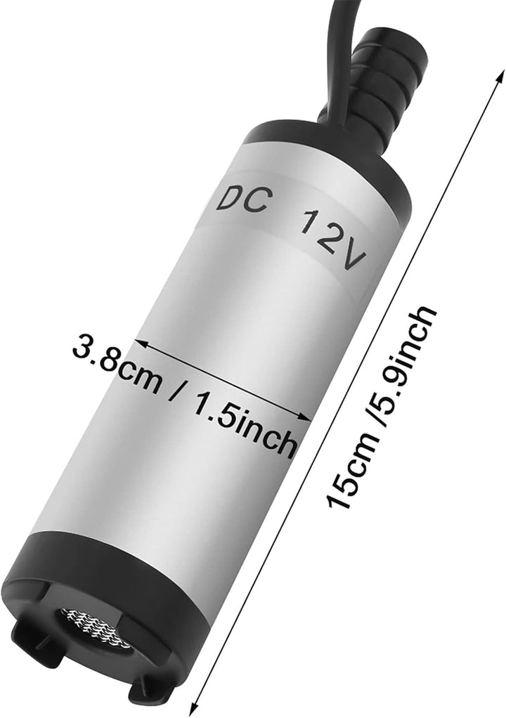 Tragbare Tauchpumpe für - 12 V, 3,8 cm, Dieselkraftstoff, Wasser, Öl - Trommelpumpe Zubehör