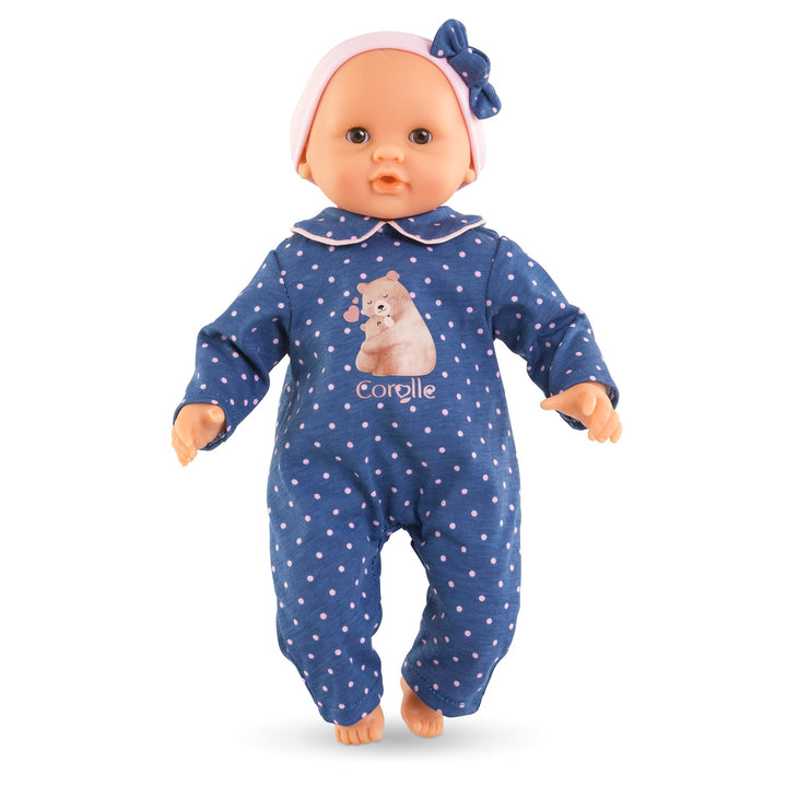 Corolle - Meine erste Babypuppe, Baby Calin Kapuzinerkresse – Bär, 30 cm, ab 18 Monate, 9000100910