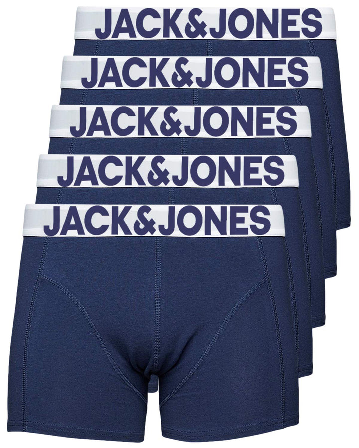 JACK & JONES Herren Unterhosen 5er Set Pack Männer Boxershorts Weiss schwarz blau grau Trunks 122048