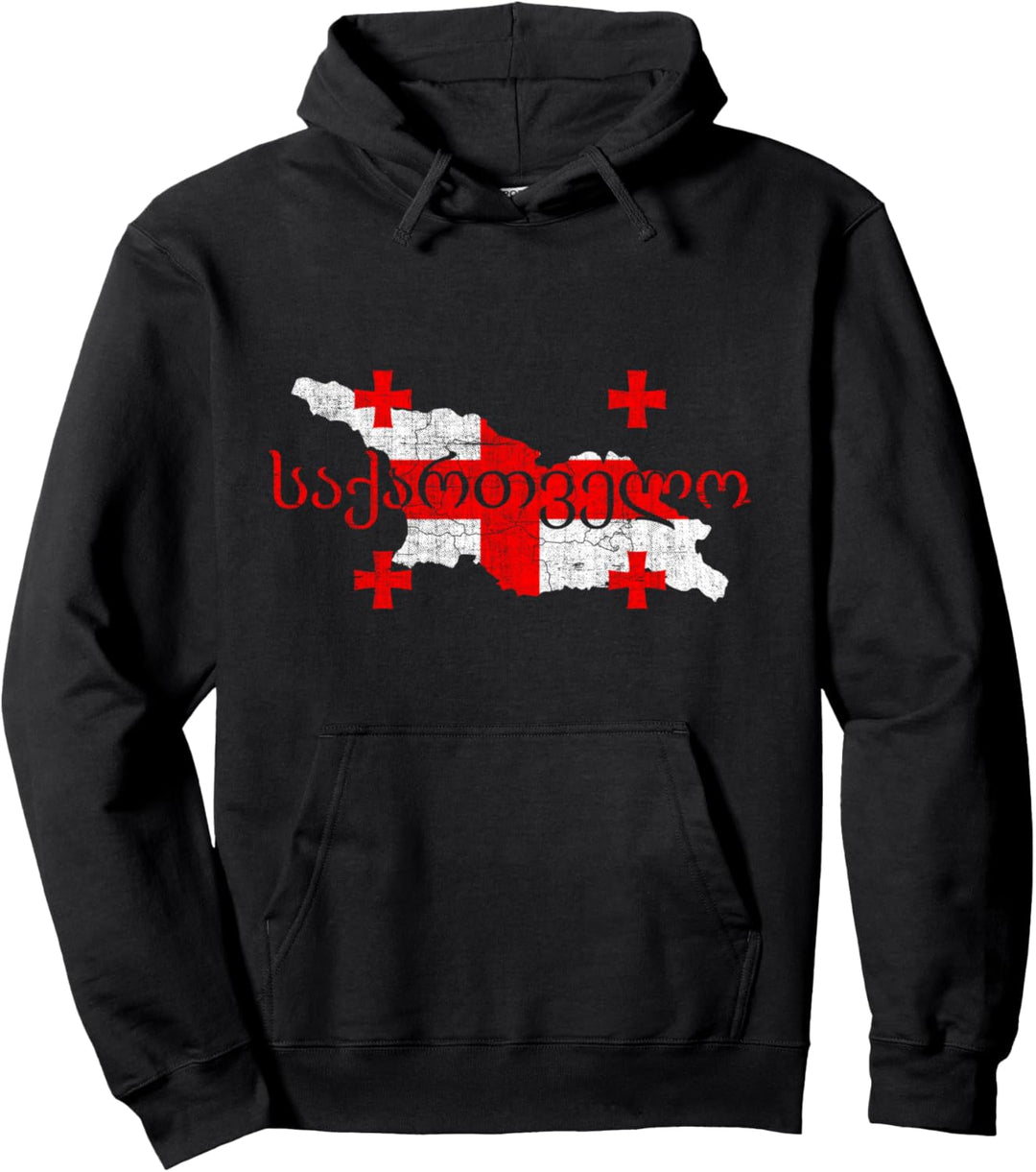 Georgisch Karten- und Flaggensouvenir - Verzweifelt Georgia Pullover Hoodie