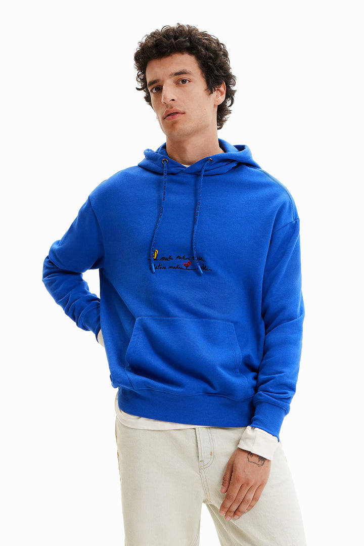 Desigual Herren Sweat_POL XL Blau, XL Blau