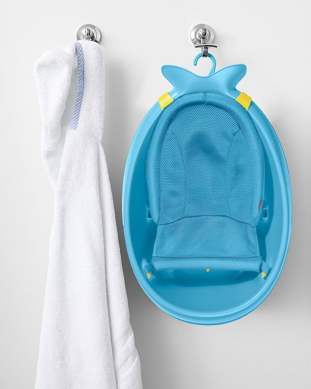 Skip Hop Moby Babybadewanne 3-in-1 mit Smart Sling – Neugeborenen- &amp; Kleinkind-Badewanne 0–11kg – An