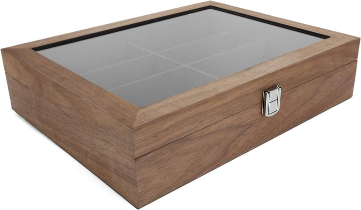 Zyyini Brillenbox zur Aufbewahrung 8 Brillen, 13,4 x 10,4 x 3,1 Zoll Sonnenbrillen Präsentation Bril