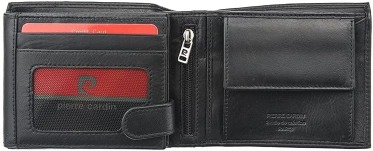 Pierre Cardin Tilak07 325, Herren Geldbörse, Naturleder, 10 Kartenfächer, Münz- und Geldscheinfach,