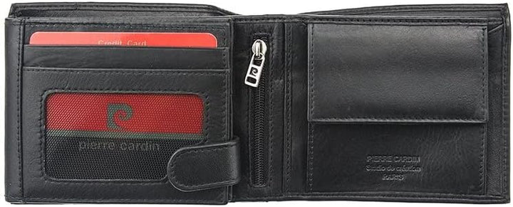 Pierre Cardin Tilak07 325, Herren Geldbörse, Naturleder, 10 Kartenfächer, Münz- und Geldscheinfach,