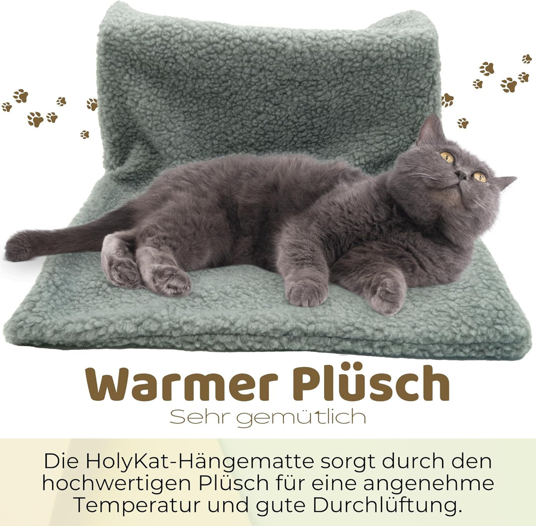 Hängematte Heizung Fenster - Fleecebett Katze - Grau
