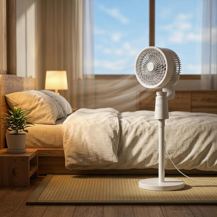 LZQ Standventilator leise 40W Turmventilator mit Fernbedienung, 3 Stufen & 3D Oszillation, Bodenvent