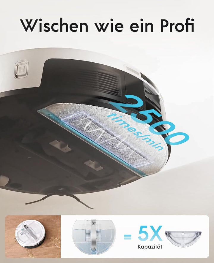 yeedi Cube Saugroboter mit Wischfunktion Absaugstation Selbstwaschend/Selbsttrocknend/Selbstentleere