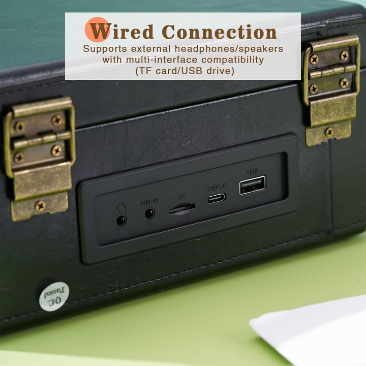 Tragbarer CD-Player mit Bluetooth 5.2, wiederaufladbarem Akku und eingebauten Lautsprechern, Hi-Fi-R